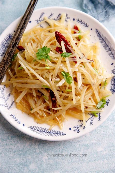 Spicy And Sour Shredded Potato China Sichuan Food