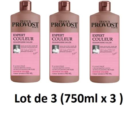 FRANCK PROVOST LOT De 3 Shampooing Expert Couleur 750Ml X 3 EUR 24