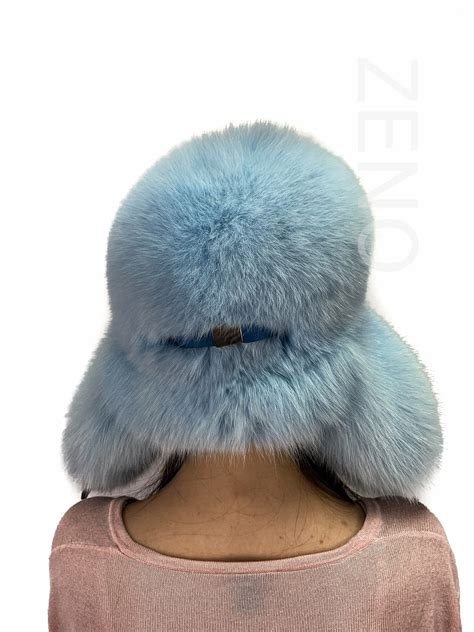 Arctic Fox Fur Hat Light Baby Blue Full Fur Ushanka Hat - Etsy