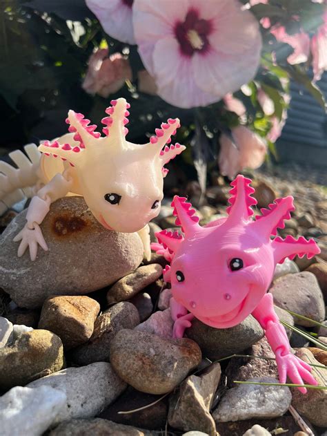 Juguete Axolotl Fidget Sonriente Juguete Axolotl Articulado Etsy España