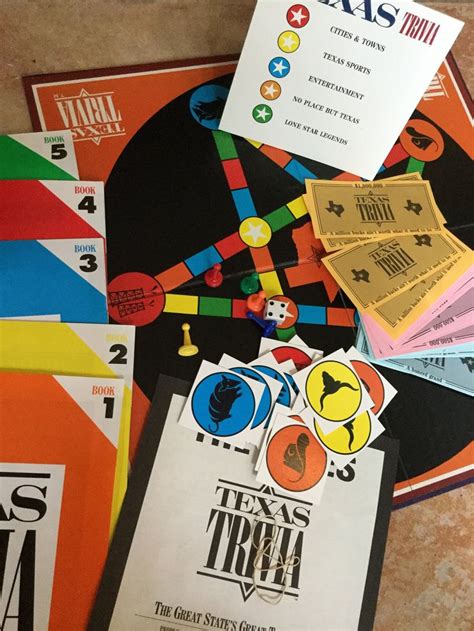 Vintage Texas Trivia Board Game Complete Etsy Trivia Board Games