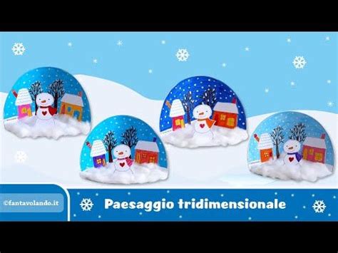 Lavoretti Per L Inverno Paesaggio Tridimensionale Con La Neve