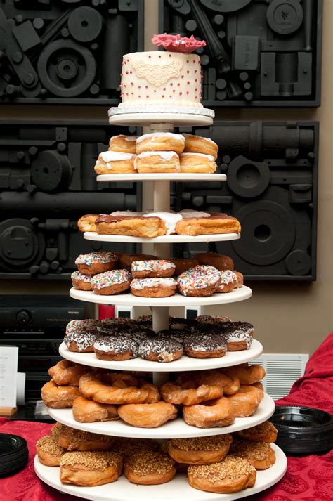 Doughnut Tier Wedding Cake Bills Donut Shop Dayton Oh Diy