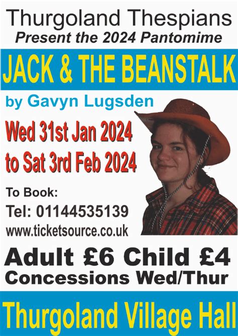 Jack The Beanstalk At Thurgoland Village Hall Event Tickets From