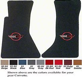 Ecklers Corvette Lloyd Mats Floor Mats With Embr