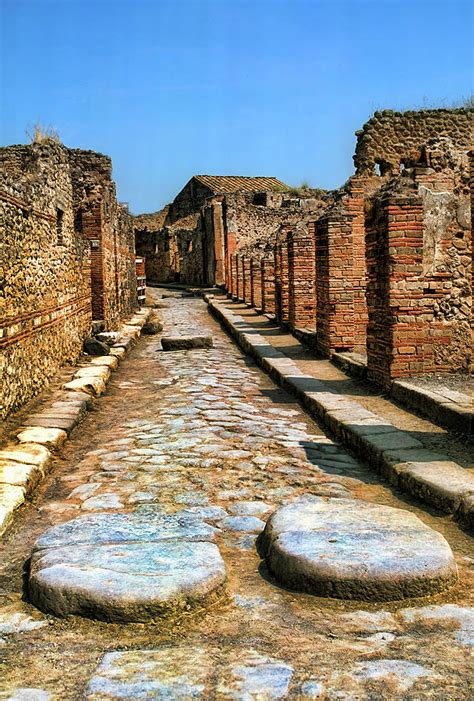 Roman Chariot Road In Pompeii Photograph By David Smith Fine Art America