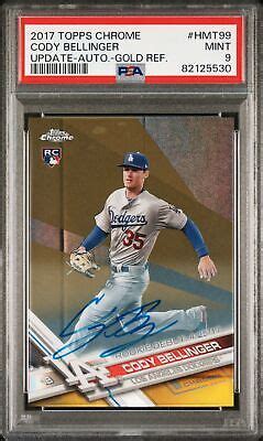 2017 Topps Chrome Update Cody Bellinger HMT99 AUTO RC Rookie PSA 9 49