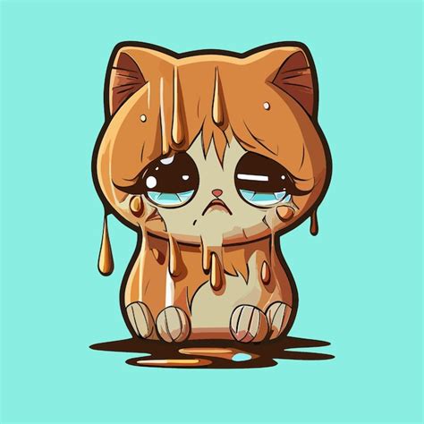 Premium Vector Cartoon Sticker Cute Cat Cartoon Cat