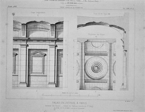 Palais De Justice A Paris Batiment Des Assisesdetails Des Galeries