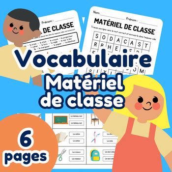 La Vocabulaire De Mat Riel De Classe Le Nom Masculin Et F Minin