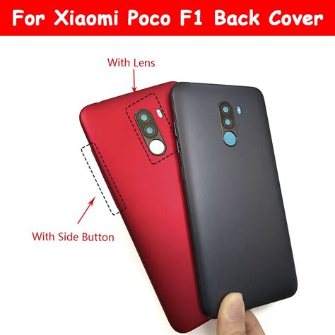 Para Xiaomi PocoPhone F1 Nova Tampa Traseira Da Bateria Porta Lente