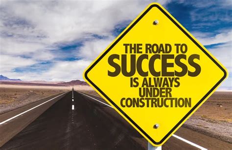 The Road To Success Is Always Under Construction Sign Stock Image