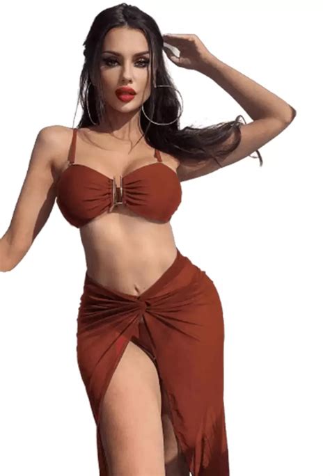 Buy LYCKA LYX2472 European Lady Bikini Swimwear Brown Online ZALORA