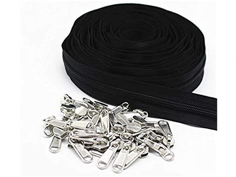 Yahoga Black Nylon Coil Zippers