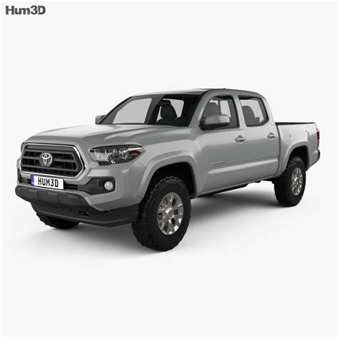 Toyota Tacoma Double Cab Short Bed Sr5 2017 3d Model Download Pickup On