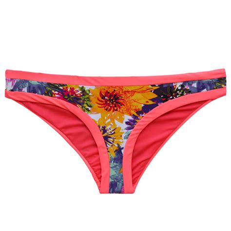 Ripley CALZÓN BIKINI CLÁSICO ESTAMPADO NARANJA