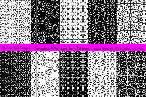 Seamless Wrought Iron Patterns Graphic By Melissa Held Designs