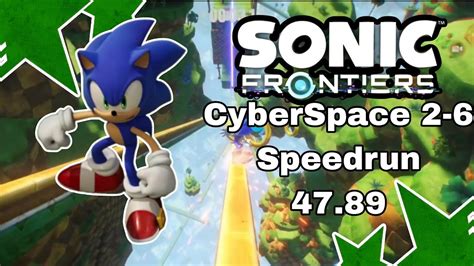 Cyberspace Speedrun Sonic Frontiers Youtube