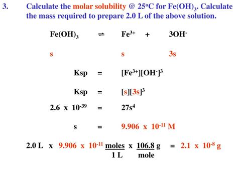 PPT Lesson 4 Calculating Molar Solubility From Ksp PowerPoint