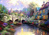 Thomas Kinkade Lakeside Manor Painting Best Lakeside Manor Paintings