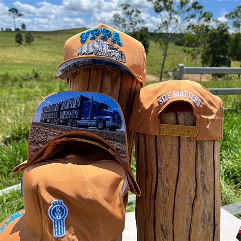 Uppa Trucker Cap Full Fabric Tan Blue The Country Companies