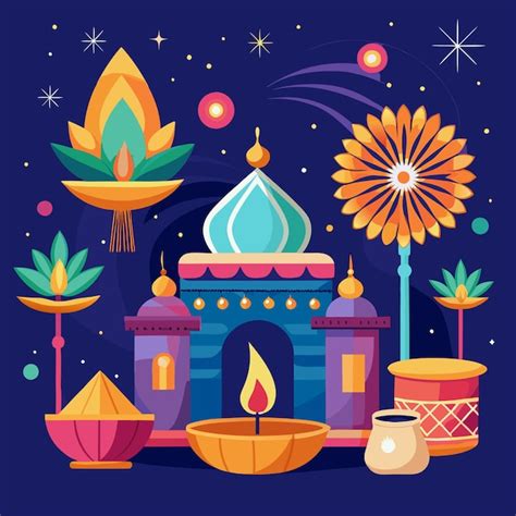 Diwali Festivals Of Light Clip Art Vector Design Premium Ai Generated