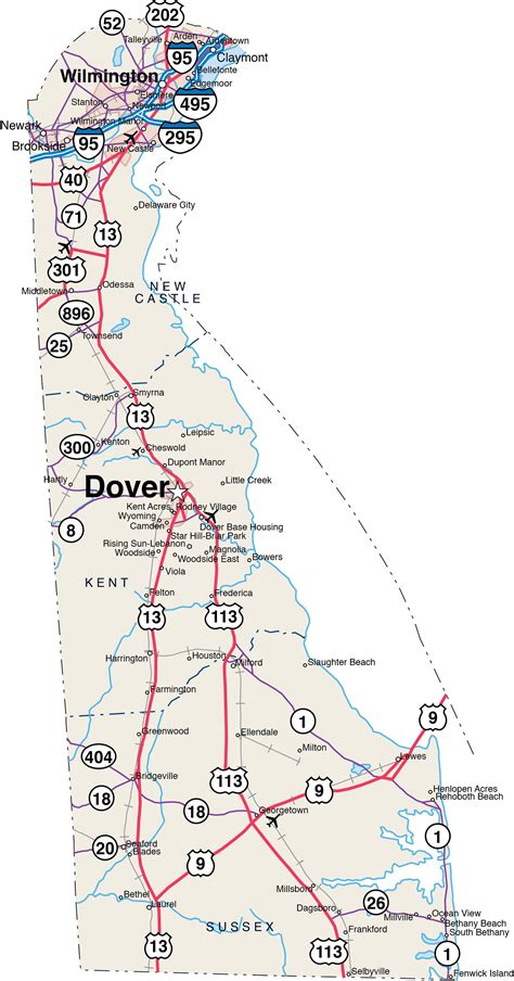 Delaware Map | Digital Vector | Creative Force