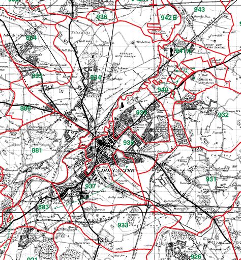 GENUKI: Doncaster Parish Boundaries, Yorkshire (West Riding)