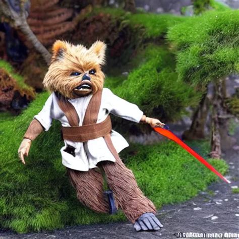 Star Wars Ewok Running With Scissors Forest Science Stable