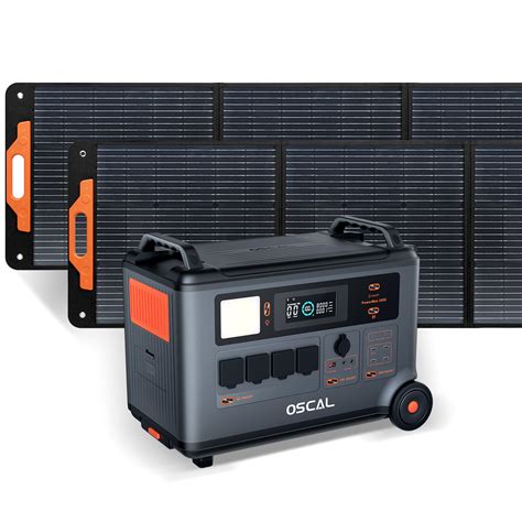 Portable Power Station With 2x200w Solar Panels Oscal Powermax 3600 Peak 6000w Oz Robotics