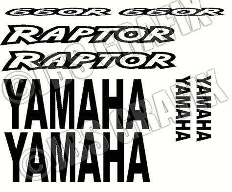 Yamaha Raptor 660r Decal Sticker Set Etsy