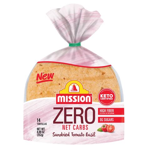 Mission Zero Net Carbs Sundried Tomato Basil Flour Tortillas Street