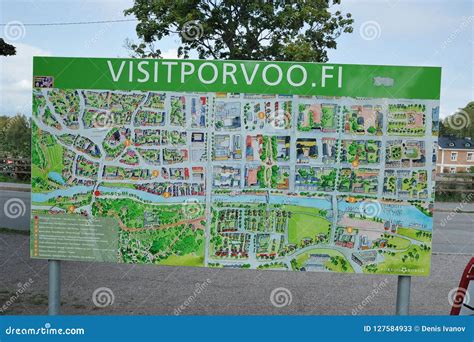 Tourist Map of Porvoo, Finland Editorial Stock Photo - Image of architecture, scandinavia: 127584933