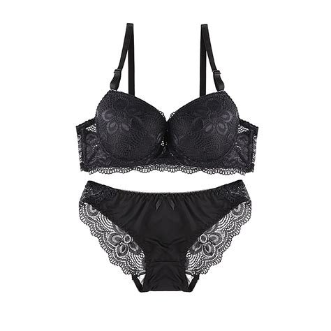 Womens Sexy Lingerie 2 Piece Set Lace Matching Push Up Underwire