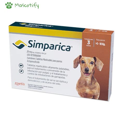 Ripley Antipulgas Y Antiparasitario X U Para Perros Simparica Mg