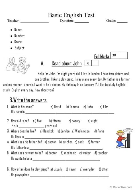 Test English Esl Worksheets Pdf And Doc