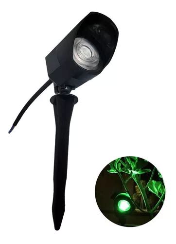 Kit Espeto Luminaria Para Jardim Cob Led W Verde Mercadolivre