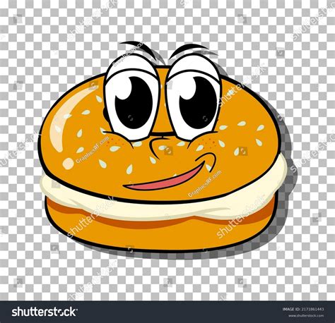 Hamburger Cartoon Character Isolated Illustration Stock Vector Royalty