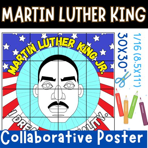 Martin Luther King Jr, "I Dream of Equality " Collaborative Coloring ...