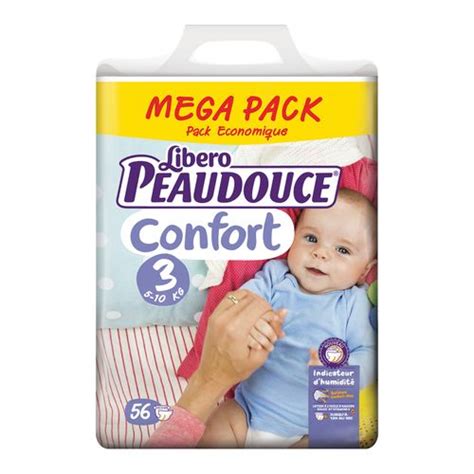 Peaudouce Couches Bébé Libero Confort Mega Pack Taille 3 56 Pièces à