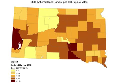 South Dakota Population Density Map