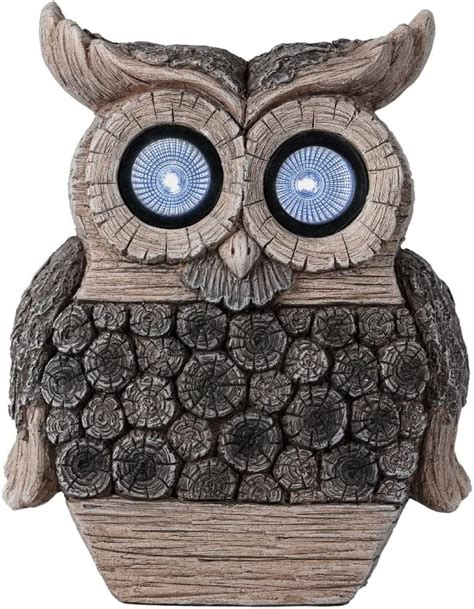 Amazon Skyant Solar Garden Statues Owl Figurine With Glowing Eyes