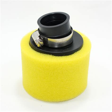 Yellow Mm Angle Bent Foam Air Filter Pod Cleaner Pit Quad Dirt Bike