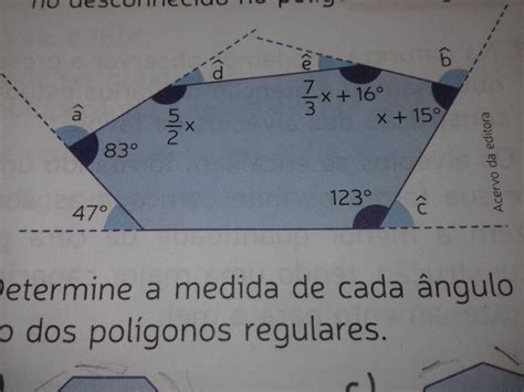 Determine A Medida De Cada ângulo Externo Desconhecido No Polígono A Seguir Br