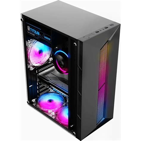 Gabinete Gamer Hayom Gb Lateral Em Vidro Temperado Led Rgb Sem