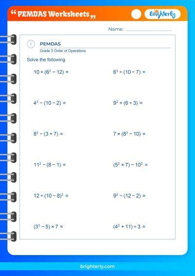 Order of Operations Worksheets - Math Monks - Worksheets Library