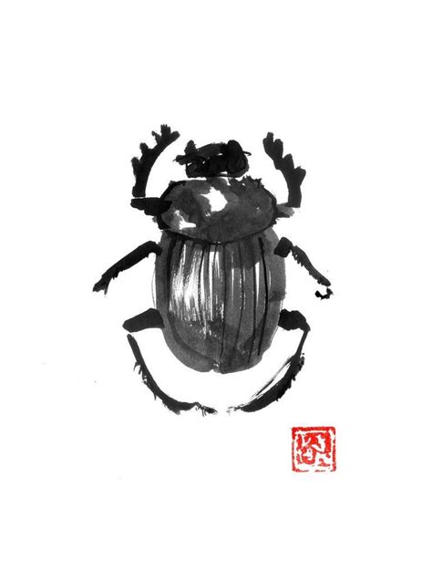 Beetle Drawing By Pechane Sumie Saatchi Art Sale Artwork Beetle