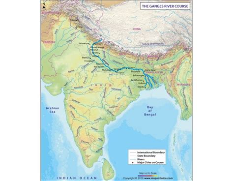 Buy Ganga River Map | India world map, India map, Map