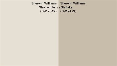 Sherwin Williams Shoji White Vs Shiitake Side By Side Comparison