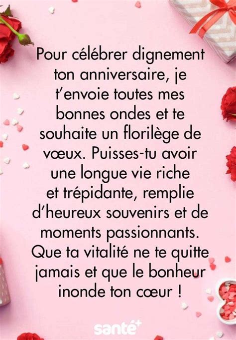 Message Danniversaire Textes Pour Souhaiter Un Joyeux Anniversaire